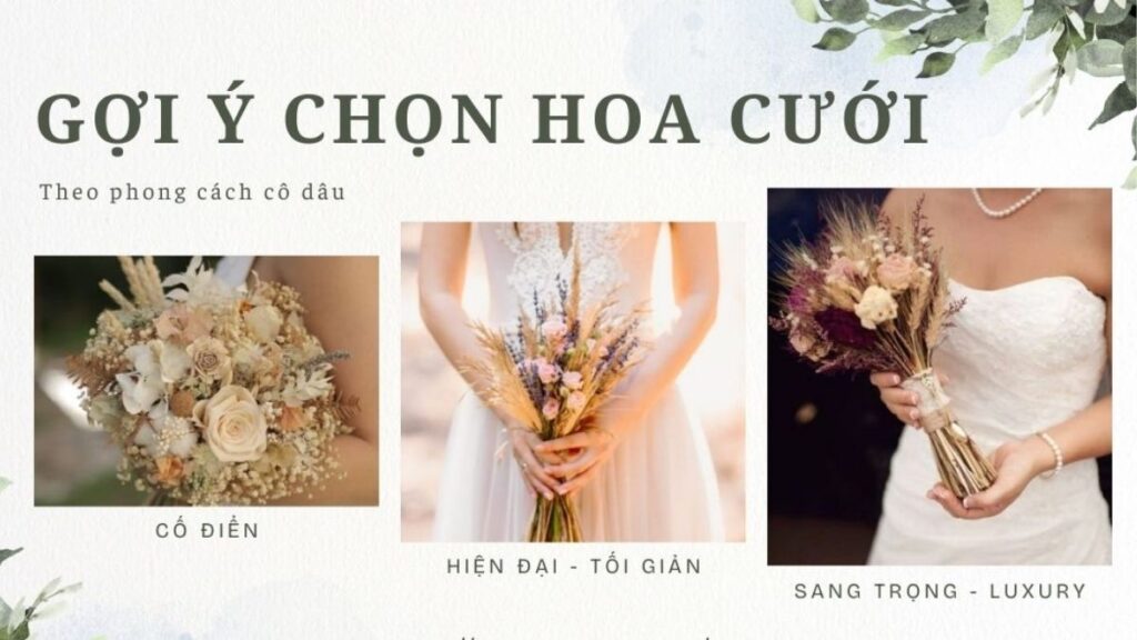 Chọn kích thước hoa cưới cầm tay theo vóc dáng cô dâu