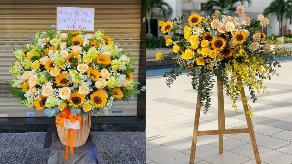 Hoa hướng dương khai trương mang cảm giác tích cực và phát triển