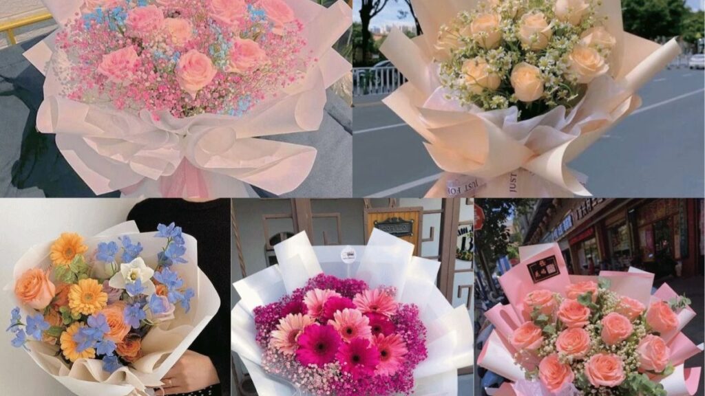 Màu hoa tặng người yêu đỏ hồng trắng tím vàng cam và pastel