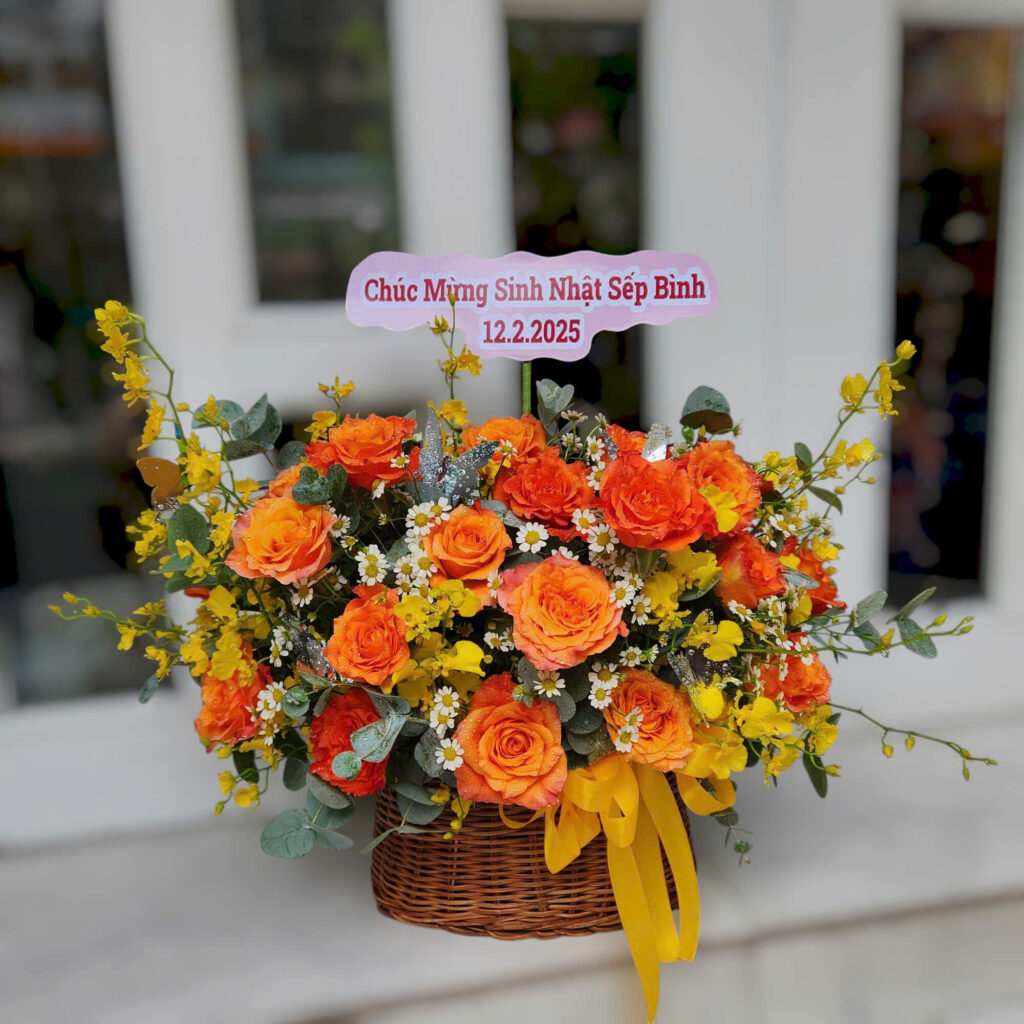 Ý nghĩa của lẵng hoa sinh nhật