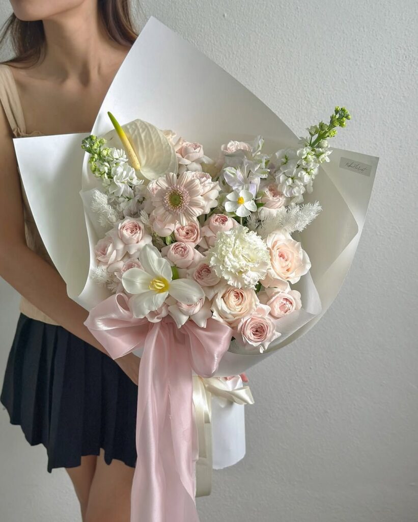 Hoa tươi đẹp tặng sinh nhật màu pastel